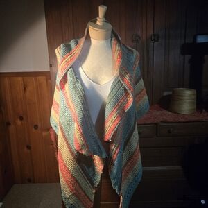 MISSLOOK Multicolor Striped Cape